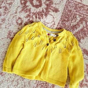 Baby Boden yellow cardigan sweater